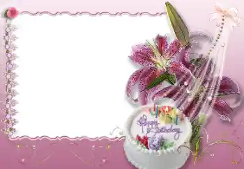 Effett tar-ritratti mill-kategorija Karti tal-Awguri ta' Għeluq sninak № 64012. Kitba fuq il-qafas: Happy Birthday